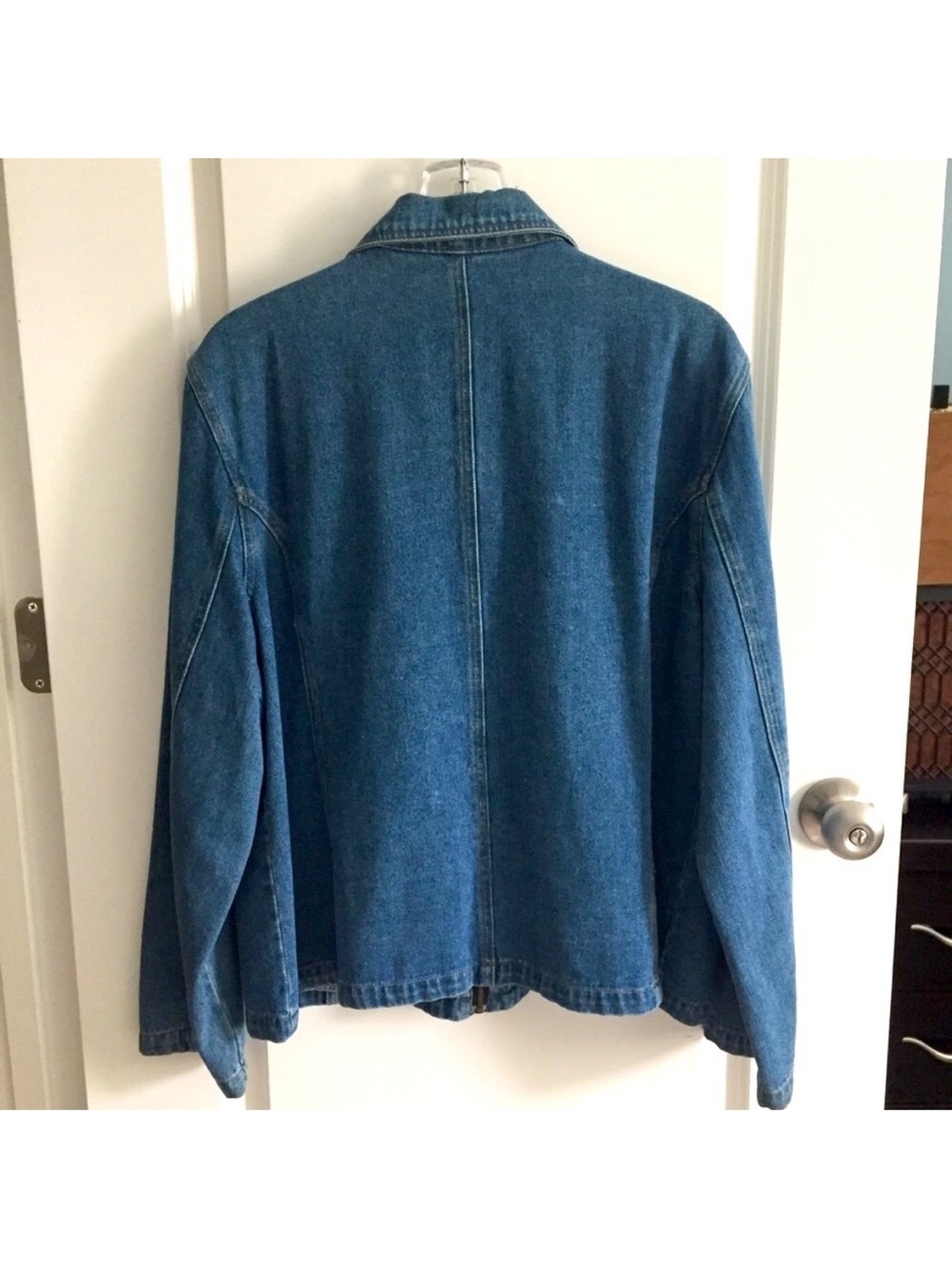 Baccini Classic Blue Denim Zip-Front Jacket Women's XL - Picture 2 of 9